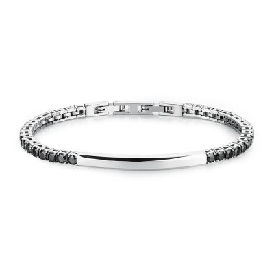 Brosway Tennis Acciaio Zirconi Neri e Piastra Avantgarde