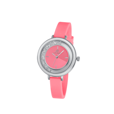 Luca Barra Orologio Solo Tempo Acciaio e Silicone Fucsia