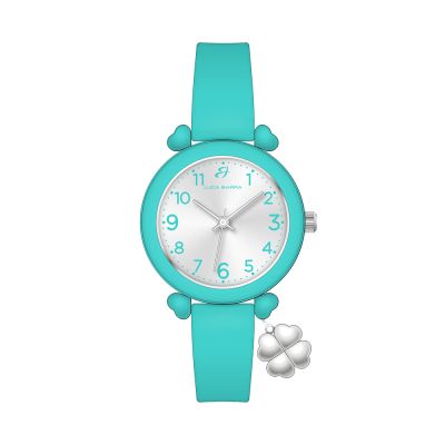 Luca Barra Orologio Solo Tempo Gomma Acquamarina