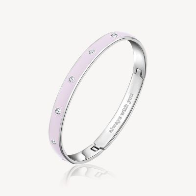 Brosway Bracciale Acciaio Smalto Rosa e Cristalli With You