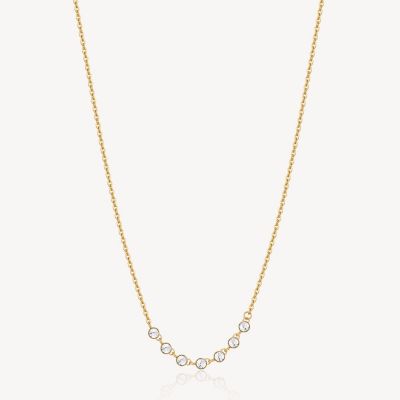 Brosway Girocollo Donna Acciaio Gold Cristalli Bianchi Symphonia