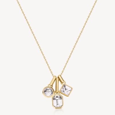 Brosway Collana Acciaio Gold 3 Cristalli Symphonia
