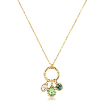 Brosway Collana Acciaio Gold Cristalli Multicolor Symphonia