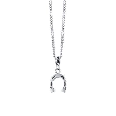 Luca Barra Collana Acciaio Con Ferro Di Cavallo