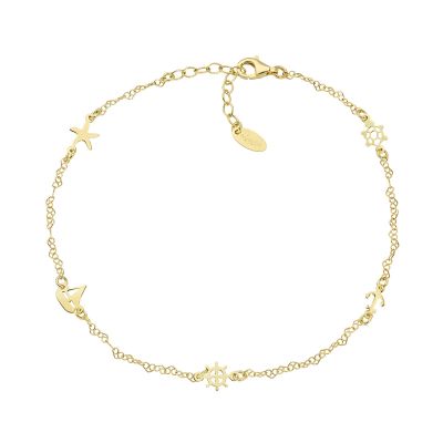 Amen Cavigliera Argento Gold Multicharm