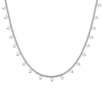 Luca Barra Collana Acciaio Con Rombi