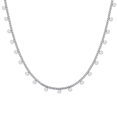 Luca Barra Collana Acciaio Con Cerchi