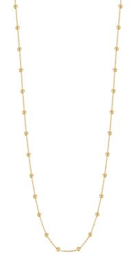 Luca Barra Collana Acciaio Gold Sfere 3 mm