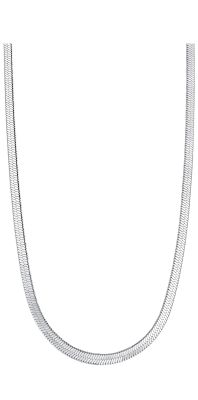 Luca Barra Collana Acciaio Maglia Piatta 7 mm