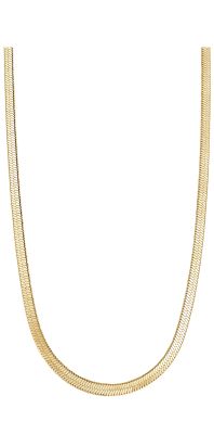 Luca Barra Collana Acciaio Gold Maglia Piatta 7 mm