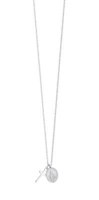 Luca Barra Collana Acciaio Madonna e Croce