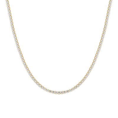 Luca Barra Tennis Acciaio Gold Zirconi Bianchi 2 mm
