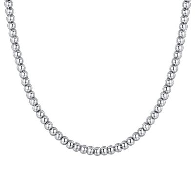 Luca Barra Collana Sfere Acciaio 4 mm