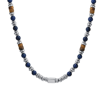 Luca Barra Collana Acciaio Pietra Lapis