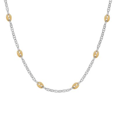 Luca Barra Collana Elementi Gold Acciaio