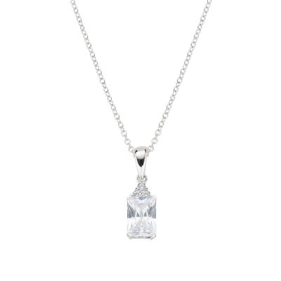 Amen Collana Argento Cristallo Bianco e Zirconi