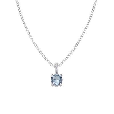 Amen Collana Donna Argento e Acquamarina