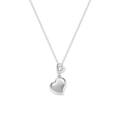 Amern Collana Argento Cuore con Zircone
