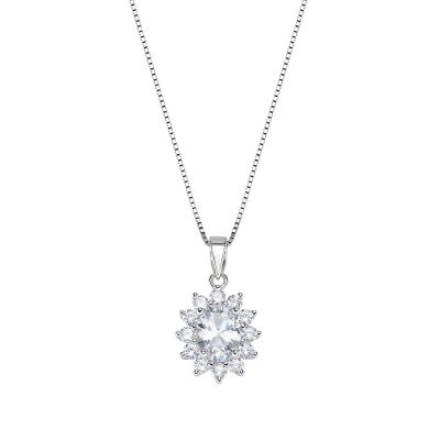 Amen Collana Donna Argento Royal Lady Bianco