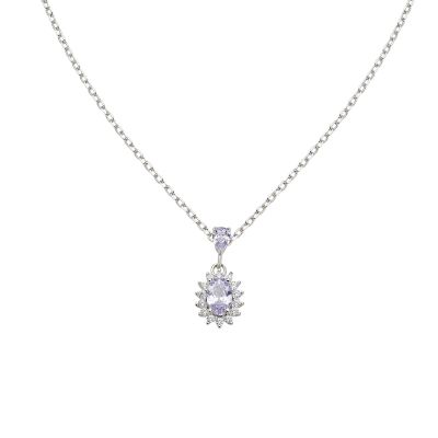 Amen Collana Argento Royal Lady Zircone Lilla