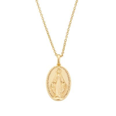 Amen Collana Argento Gold Madonna Miracolosa
