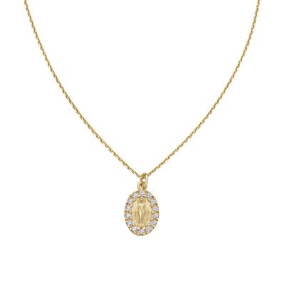 Amen Collana Argento Gold Madonnina Miracolosa