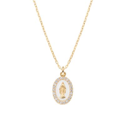 Amen Collana Argento Gold Medaglia Miracolosa