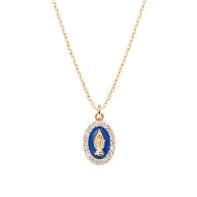 Amen Collana Argento Gold Madonna Miracolosa