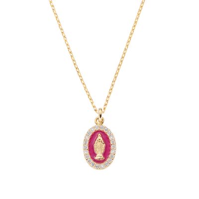 Amen Collana Argento Gold Madonna Miracolosa