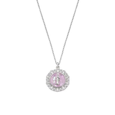 Amen Collana Argento Dolce Miracolosa Rosa