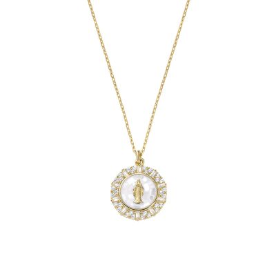 Amen Collana Argento Gold Dolce Miracolosa Bianca