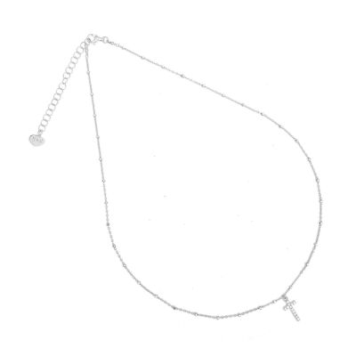 Io & Te Collana Argento Croce Zirconata