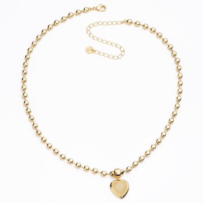 Barbieri Collana Sfere Metallo Dorato con Cuore