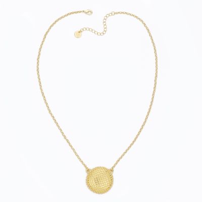 Barbieri Collana Metallo Dorato Micro Borchie