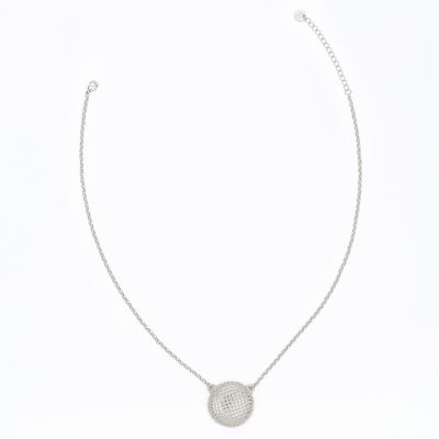 Barbieri Collana Metallo Rodiato Micro Borchie