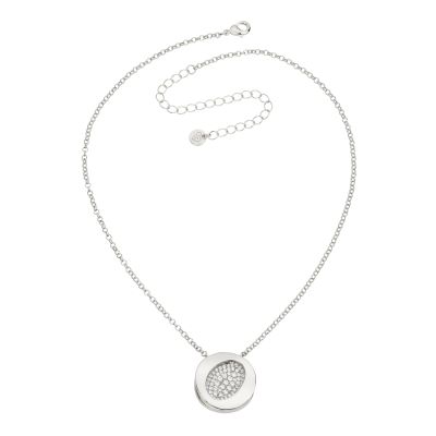 Barbieri Collana Metallo Rodiato e Zirconi