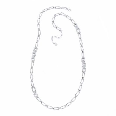Barbieri Collana Metallo Rodiato Con ZIrconi