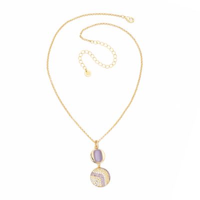 Barbieri Collana Metallo Gold Pietre e Zirconi