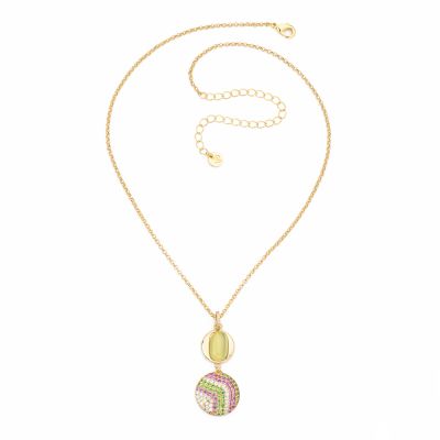 Barbieri Collana Metallo Gold Pietre e Zirconi