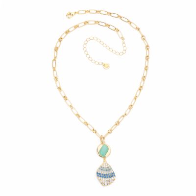 Barbieri Collana Metallo Gold Pietre e Zirconi