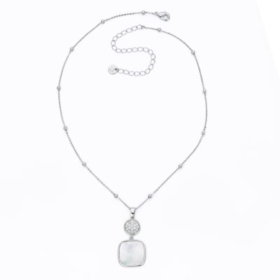 Barbieri Collana Metallo Madreperla e Zirconi