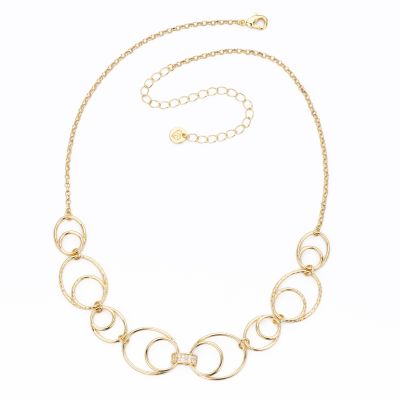 Barbieri Collana Metallo Gold Elementi e Zirconi