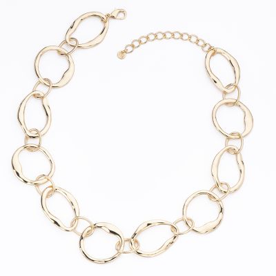 Barbieri Collana Metallo Gold Anelli Asimmetrici