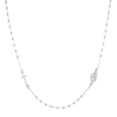 Amen Collana Rosario Argento Grani 2 mm
