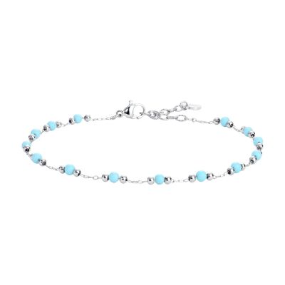 Luca Barra Cavigliera Acciaio con Pietre Turchesi