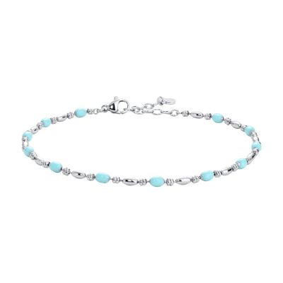 Luca Barra Cavigliera Acciaio con Smalto Turchese