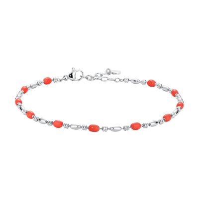 Luca Barra Cavigliera Acciaio con Smalto Arancione