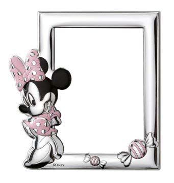 Disney Cornice Bimba Laminato Argento e Legno Minnie 13X18