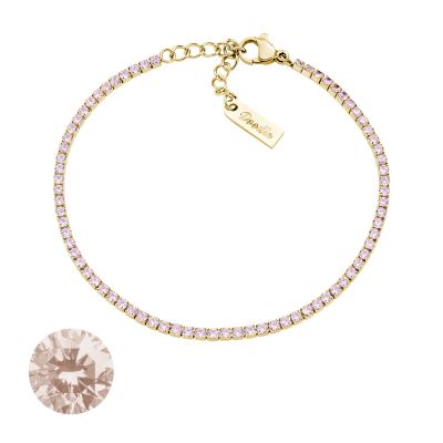 Doodle Bracciale Tennis Acciaio Dorato ZIrconi 2 mm 