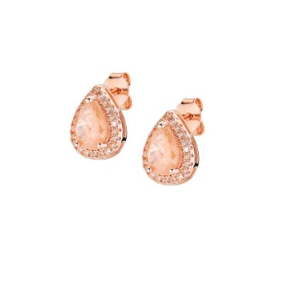 Amen Orecchini Argento Rosè Goccia Rosa